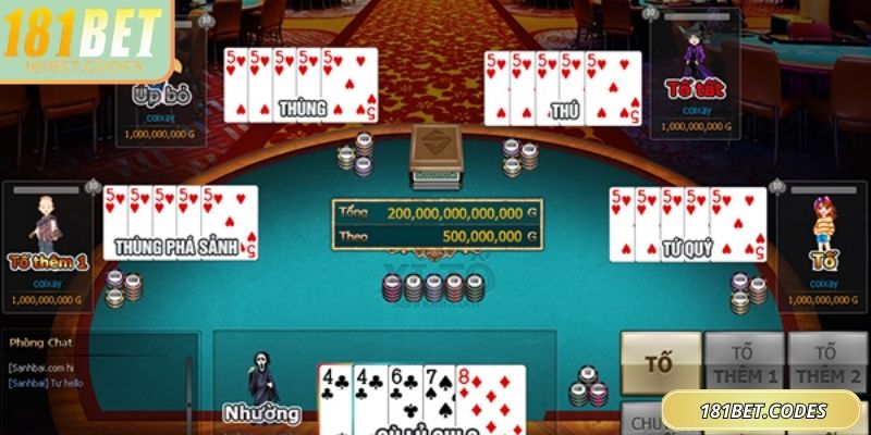 Game xì tố 181Bet được đánh giá cao
